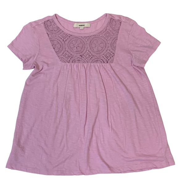 LOFT Ann Taylor Shirt Top Crochet Detail Lavender - Picture 10 of 10